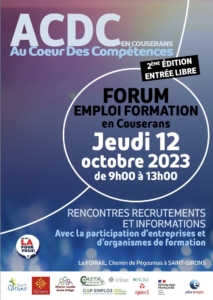 Participation au Forum de l’emploi et de la formation le 12/010/2023 à Saint-Girons